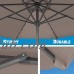 Strong Camel 9' Aluminum Solar Powered Patio Umbrella 24 LED Light Parasol Sunshade with Crank (Ecru)   568554052